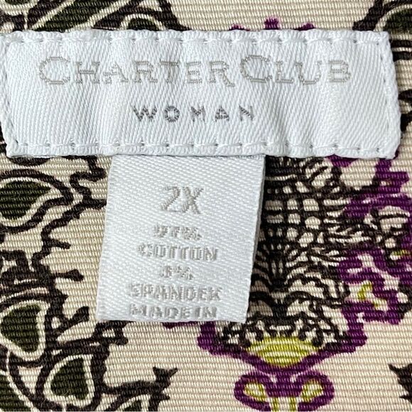 CHARTER CLUB VINTAGE Lightweight Button Front Jacket, 2X - Picture 7 of 9